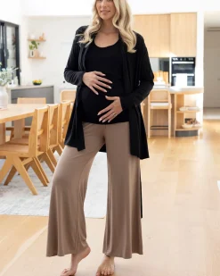 Abbie Maternity Black Nursing Tank Top