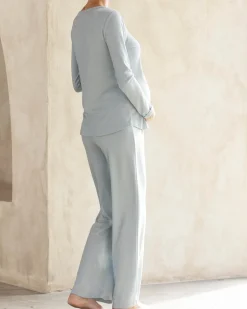 Amira 2-piece Maternity Sleepwear Set in Sea Mist