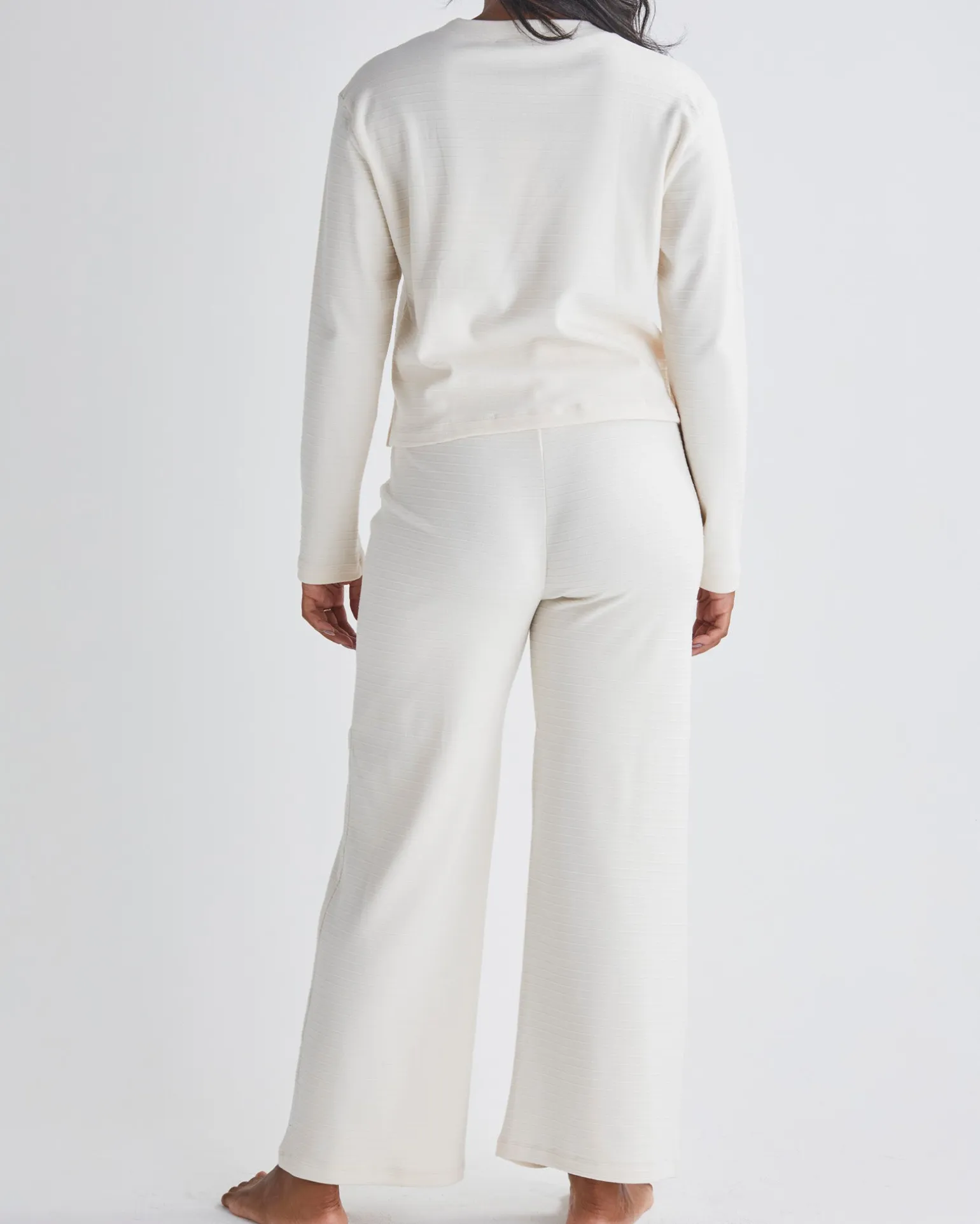 Anna 2-piece Maternity Winter Lounge Wear Set in Cream