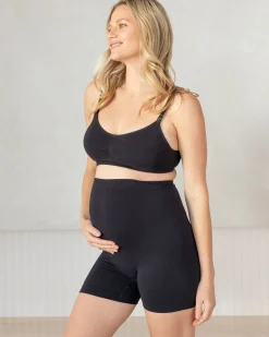 Bamboo Maternity Body Shorts in Black