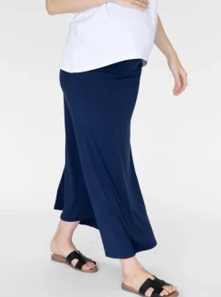 Becky Long Maternity Skirt in Navy
