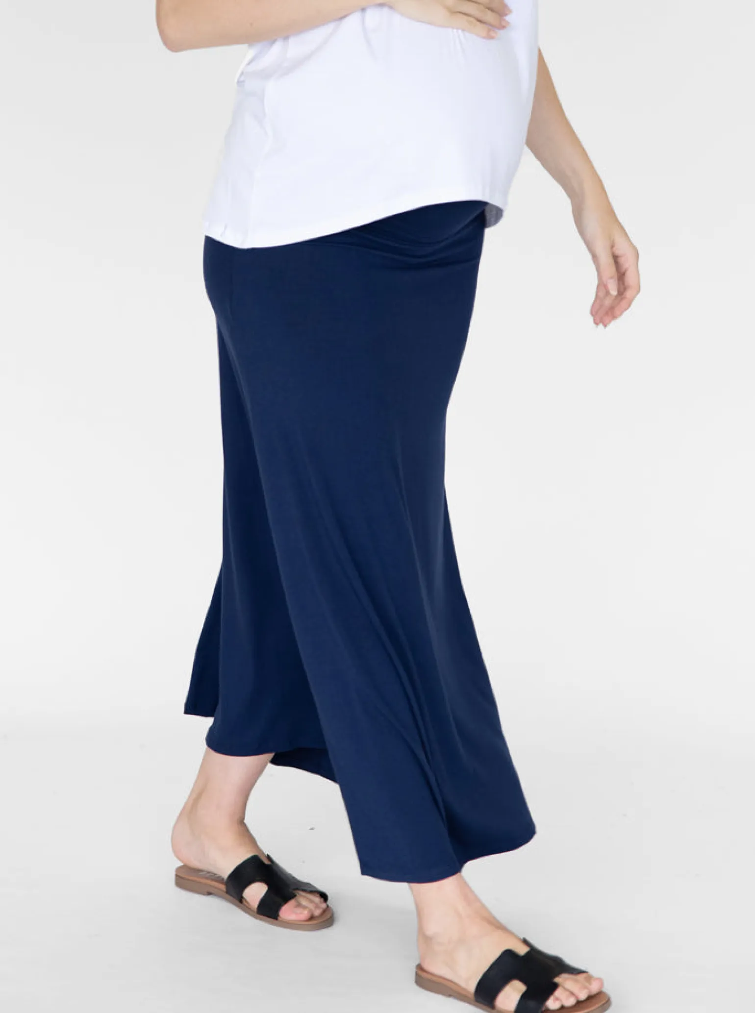 Becky Long Maternity Skirt in Navy