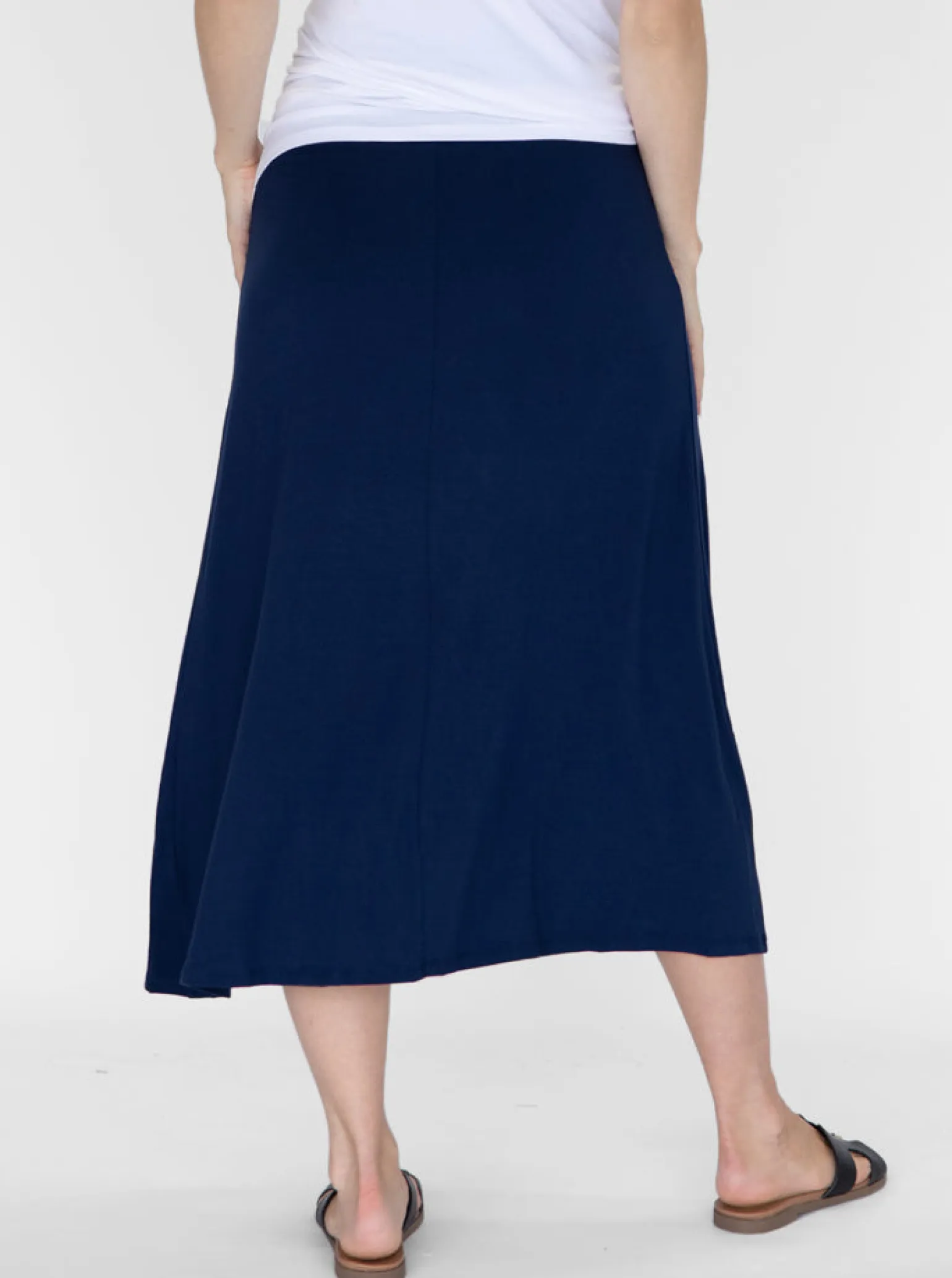 Becky Long Maternity Skirt in Navy