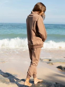 Calla Maternity Sweatshirt Top in Iced Coffee