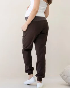 Calla Maternity Tracksuit Set in Cocoa