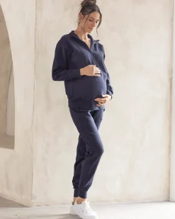 Calla Navy Maternity Tracksuit Set in Navy
