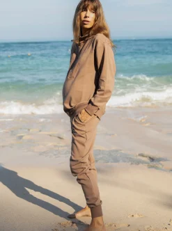 Calla Zip Front Maternity Sweatshirt & Sweatpants Set