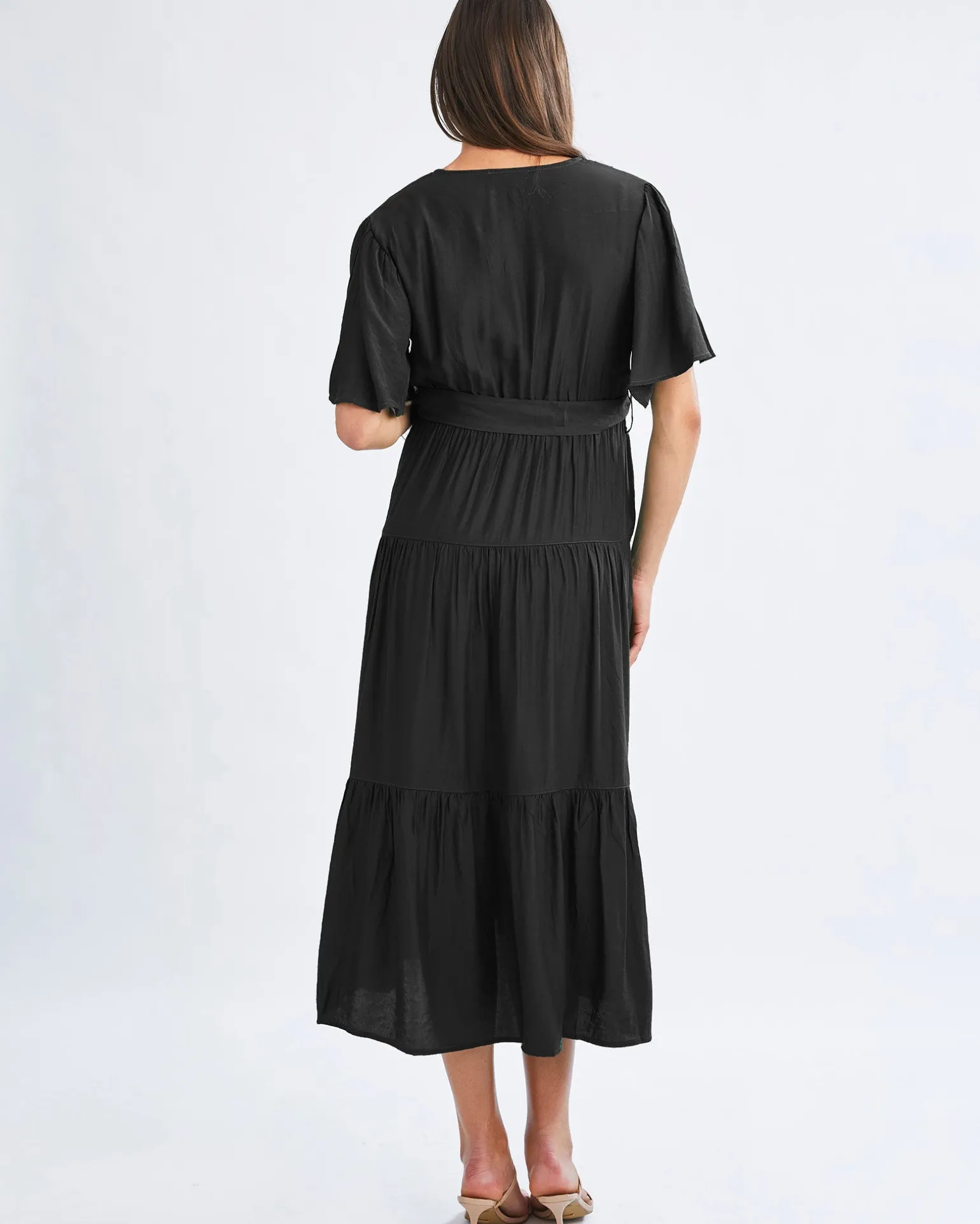 Cara Black Maternity Maxi Dress