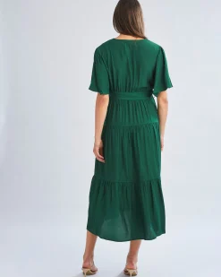 Cara Emerald Green Maternity Dress