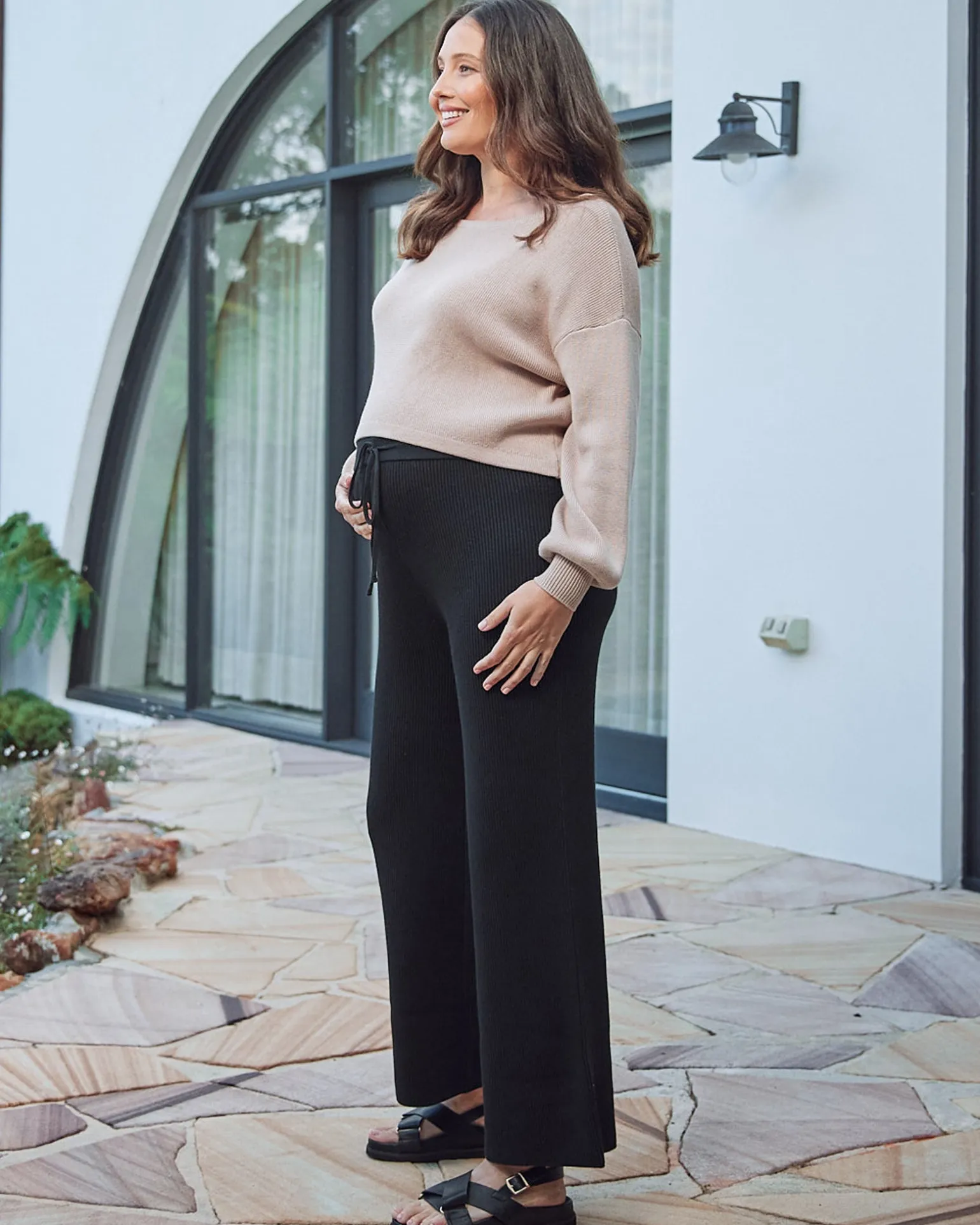 Cecil Maternity Knit Pants in Black
