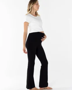 Celia Maternity Cotton Crop Tee - White