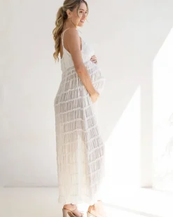 Chloé Sheer Maternity Dress – White