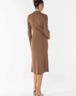 Clara Long Sleeve Knitted Maternity Midi Dress