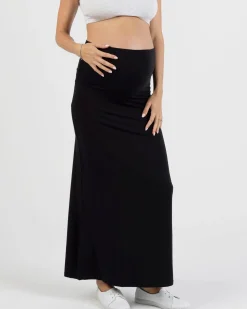 Colette Maxi Maternity 2 in 1 Skirt/Dress in Black
