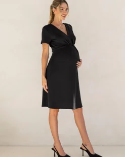 Colette Soft Ponte Work Dress in Black