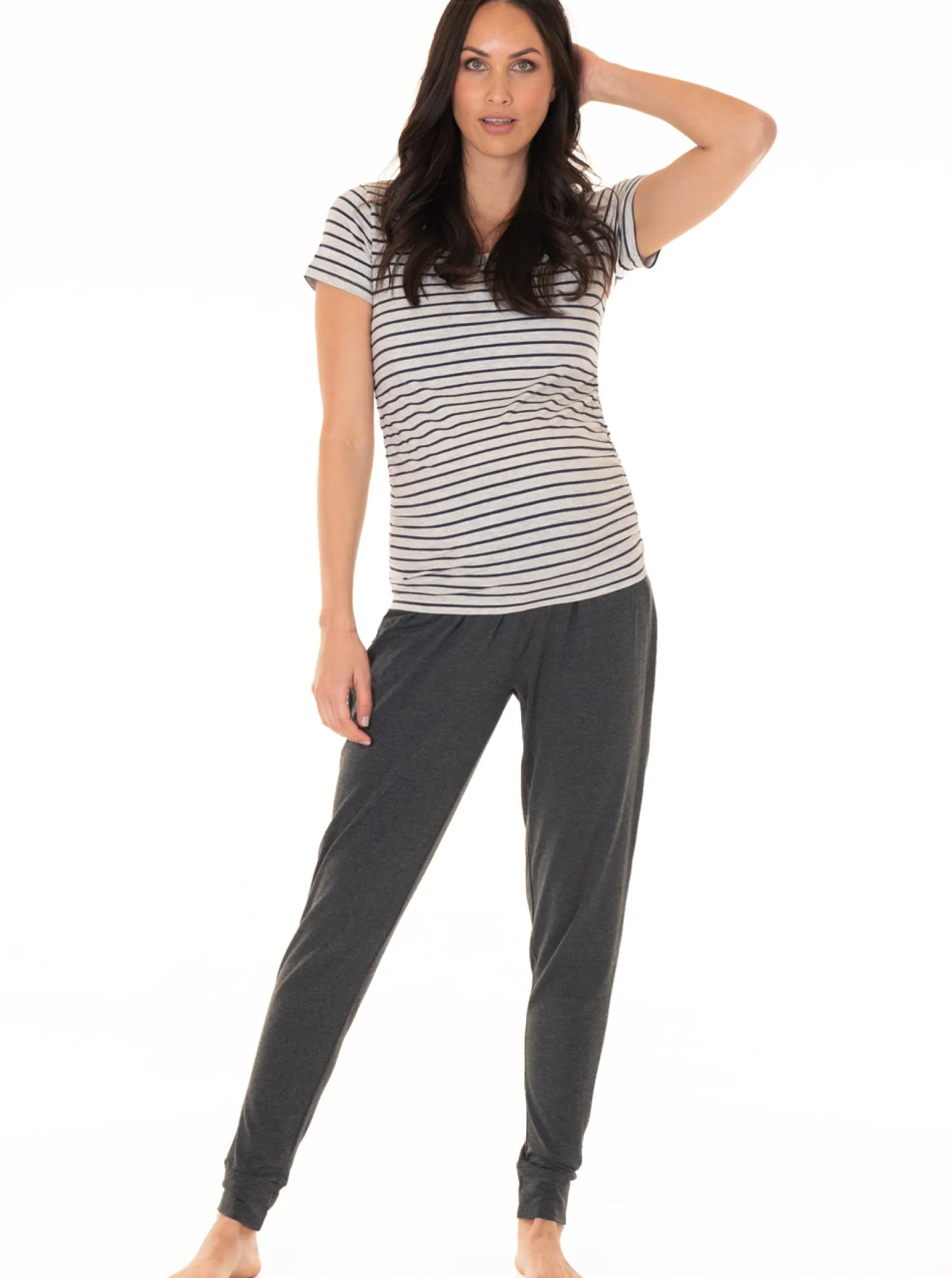 Comfy Maternity Lounge Pants - Charcoal Grey