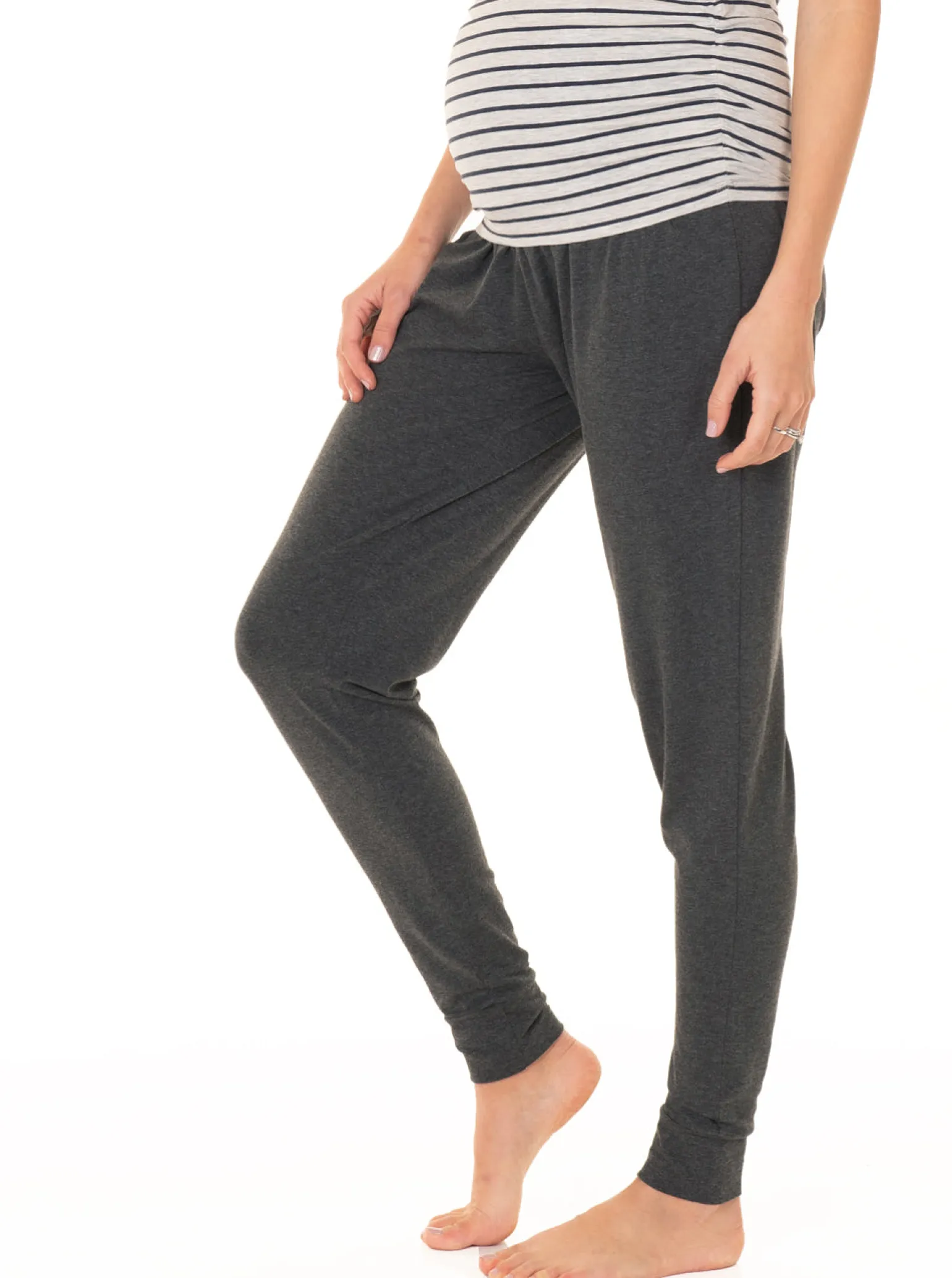 Comfy Maternity Lounge Pants - Charcoal Grey