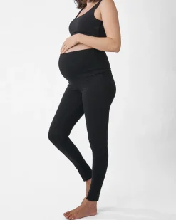 Cotton Maternity Legging in Black