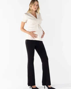 Danna Maternity Flare Black Pants