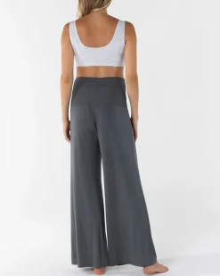 Debra Wide Leg Maternity Bamboo Pants in Slate Grey
