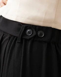 Donna High Waist Maternity Work Pants in Black