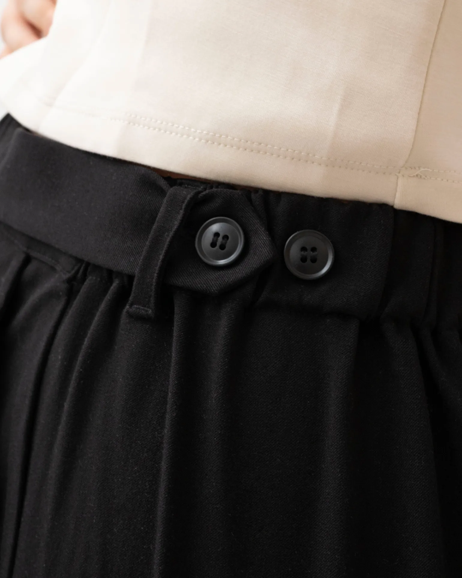 Donna High Waist Maternity Work Pants in Black