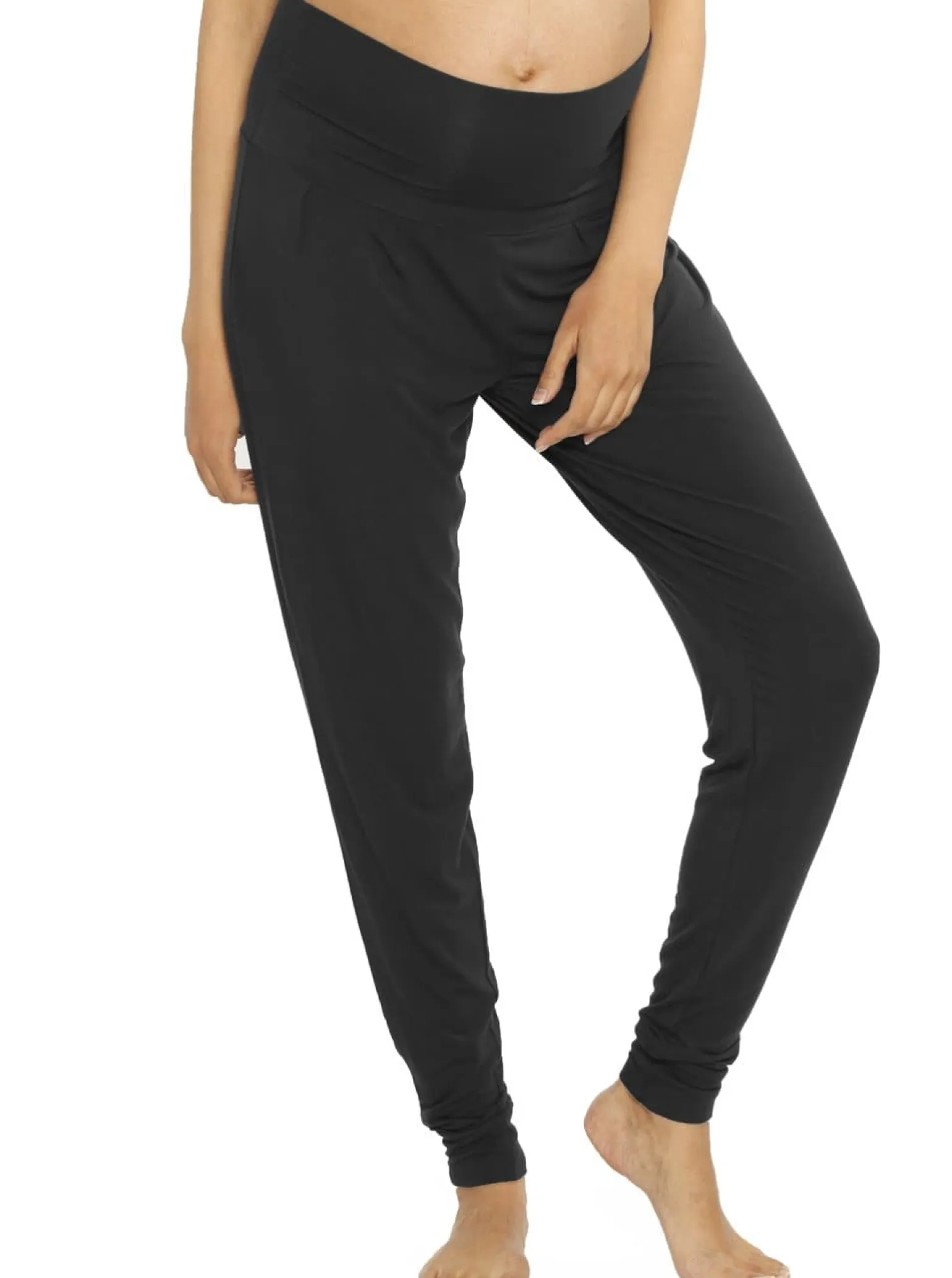 Ella Cuffed Maternity Comfort Lounge Pants in Black