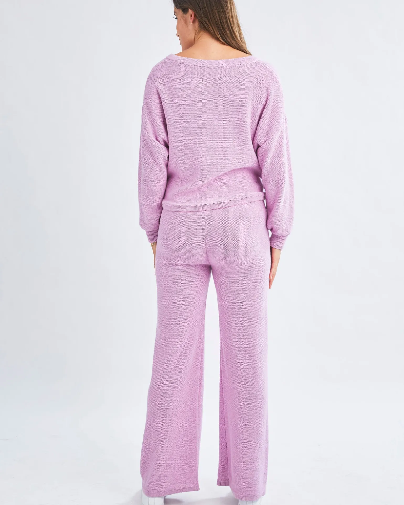 Ella 2 Piece Loungewear Cotton Set in Lilac