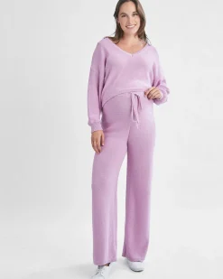 Ella 2 Piece Loungewear Cotton Set in Lilac