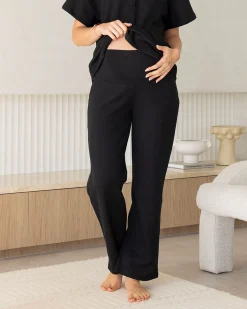 Ellen Maternity Cotton Blend Lounge Pants in Black