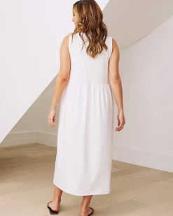 Faye Maternity Essential Dress In White