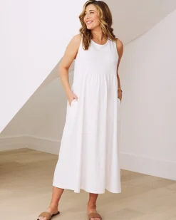 Faye Maternity Essential Dress In White