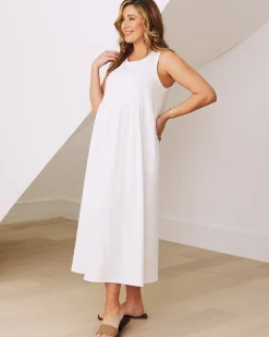 Faye Maternity Essential Dress In White