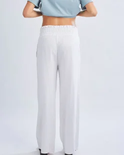 Giulia Maternity Linen Pants in White