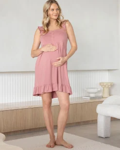 Grace Hospital Birthing Gown/Nightie- Rose Pink