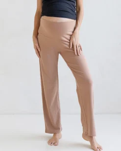 High Waist Maternity Lounge Pant in Brushed Rib