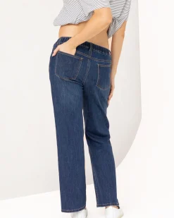 High Waist Relaxed Maternity Denim Blue Jean