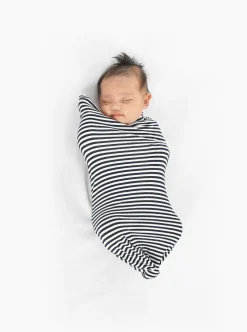 Hospital Pack: Maternity Robe + Nightie + Free Baby Blanket Wrap - Navy