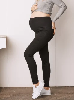 Julie Over the Bump Skinny Maternity Denim Jeans Black