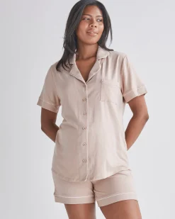 Larah Maternity and Nursing Pyjama Set in Dusty Pink