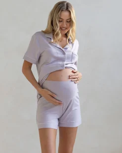 Larah Maternity and Nursing Pyjama Set in Lavender