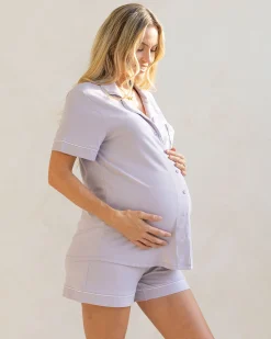 Larah Maternity and Nursing Pyjama Set in Lavender