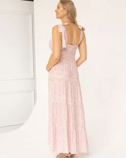 Lilliana Maternity Dress in Pink Floral