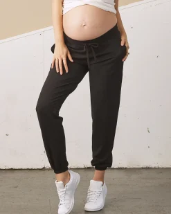 Low Waist Maternity Jogger/Lounge Pants- Black