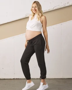 Low Waist Maternity Jogger/Lounge Pants- Black