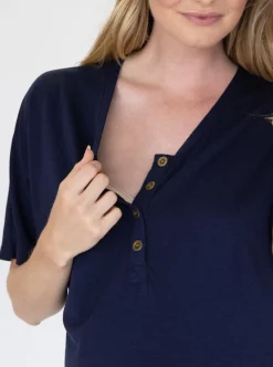 Mama Maternity Nightgown in Navy