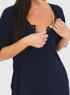 Mama Maternity Nightie with Free Baby Pouch