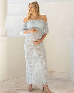 Marisol 2 piece Maternity Photoshoot Dress in Baby Blue