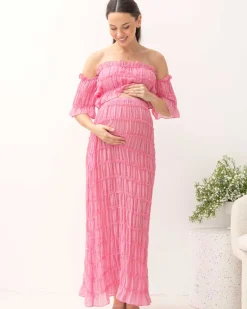 Marisol 2 piece Maternity Photoshoot Dress in Candy Pink