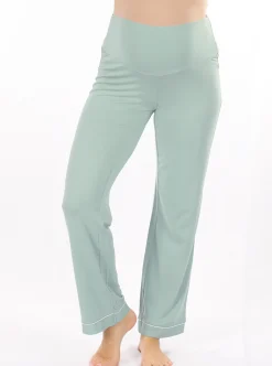 Maternity and Nursing Button Front Pyjama Set in Sage Green